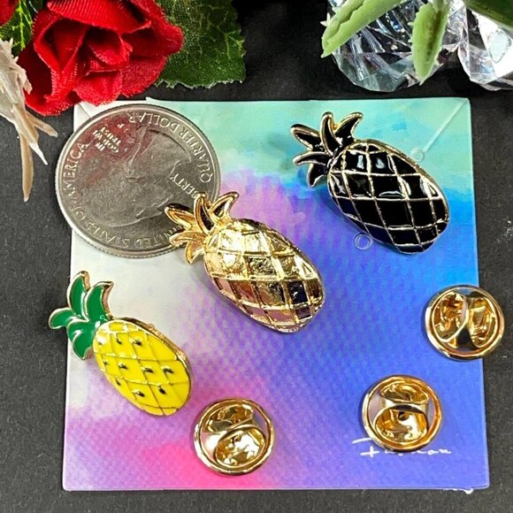 Pineapples Fruit Lapel Pin Fruit Food Brooch Badge Accessories Jewelry Gift Pin - Picture 2 of 6